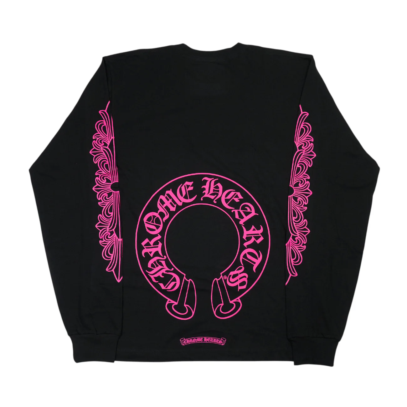 袖フローラルホースシューバックプリント 【カットソー】【ブラック×ピンク】【新品】 SIZE:L - Image 6