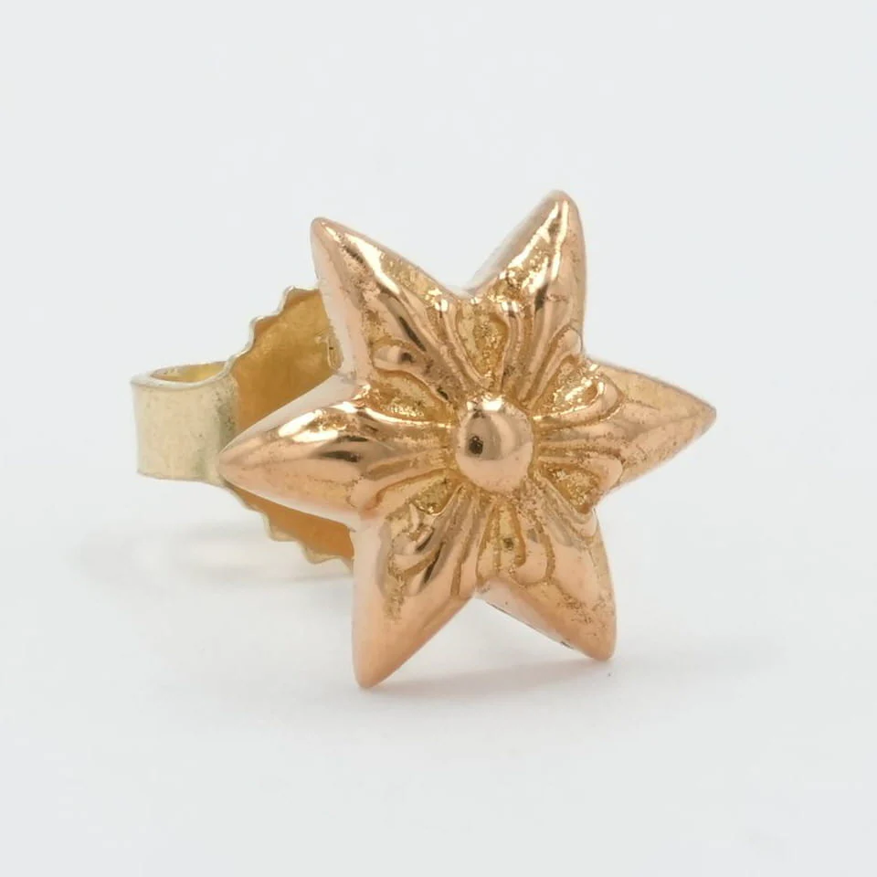22K 6ポイントスタースタッド 6POINT STAR STUD【ゴールドピアス】