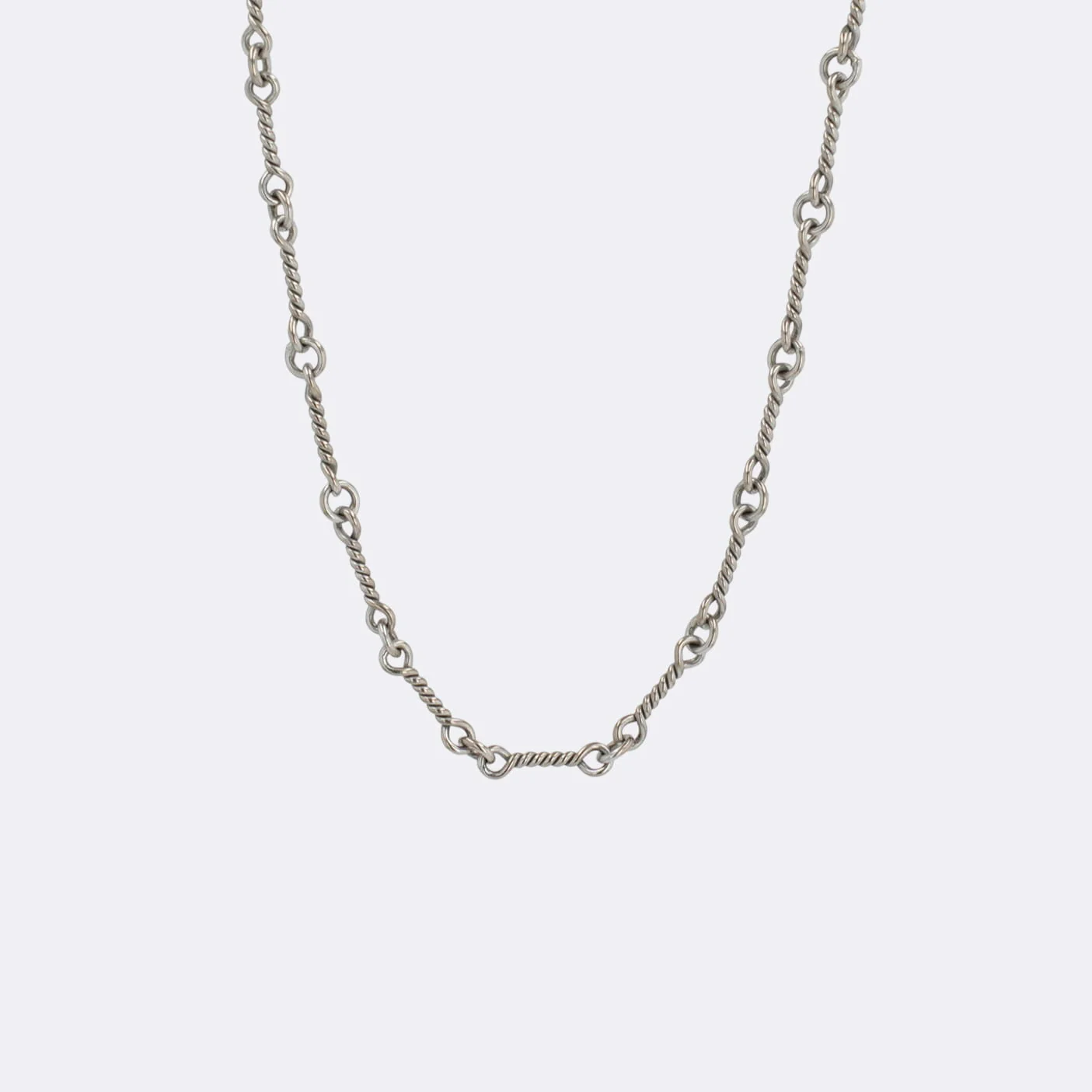 18KWG ツイストチェーン 18インチ T18 NECK CHAIN 【ホワイトゴールドネックレス チェーン】