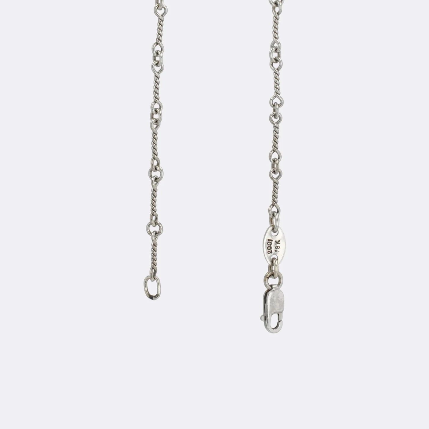 18KWG ツイストチェーン 18インチ T18 NECK CHAIN 【ホワイトゴールドネックレス チェーン】 - Image 3