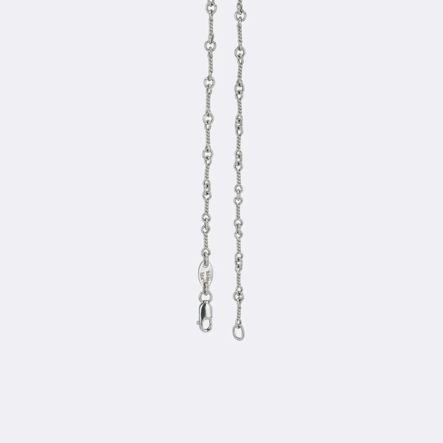 18KWG ツイストチェーン 24インチ T24 NECK CHAIN 【ホワイトゴールドネックレス チェーン】 - Image 2