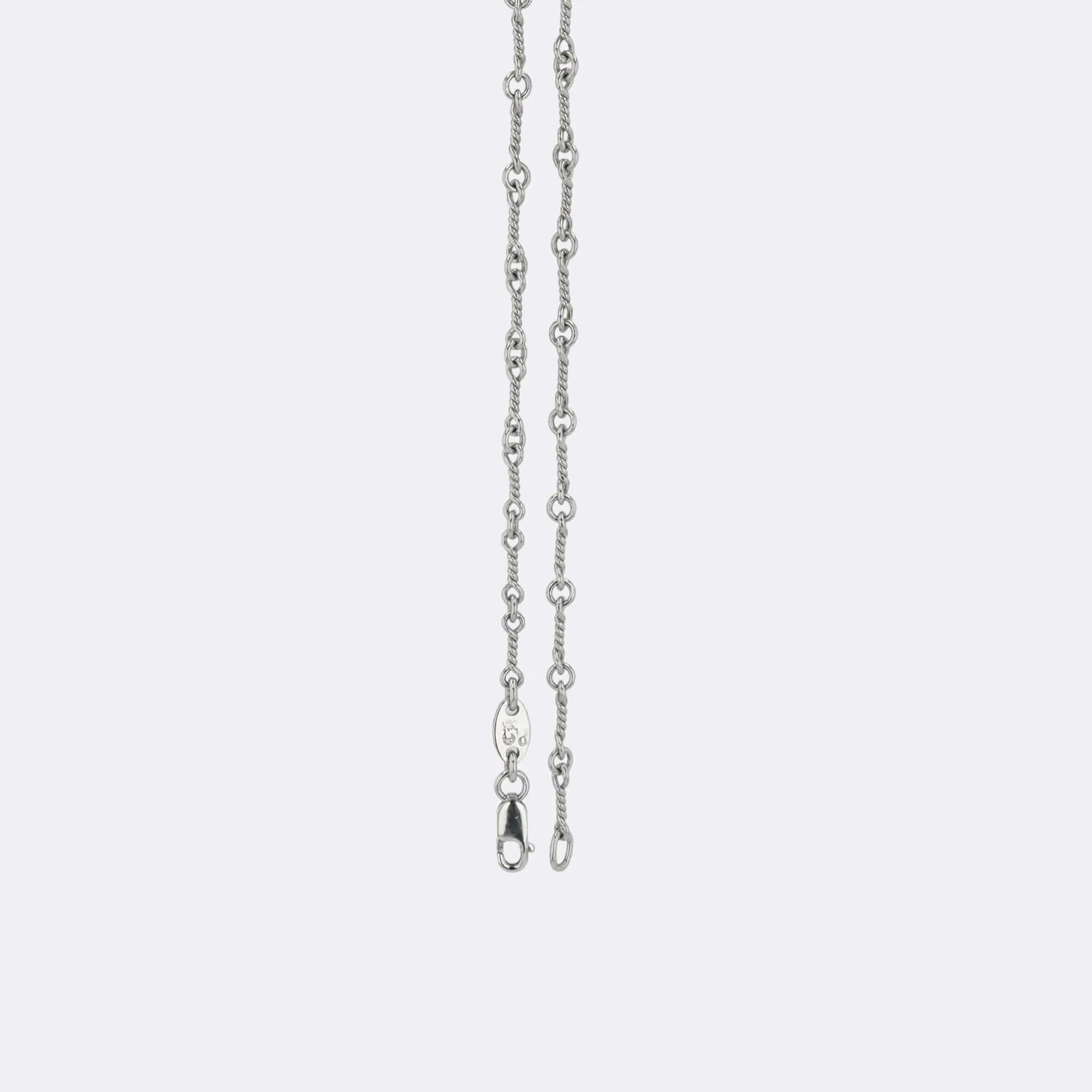 18KWG ツイストチェーン 24インチ T24 NECK CHAIN 【ホワイトゴールドネックレス チェーン】 - Image 3