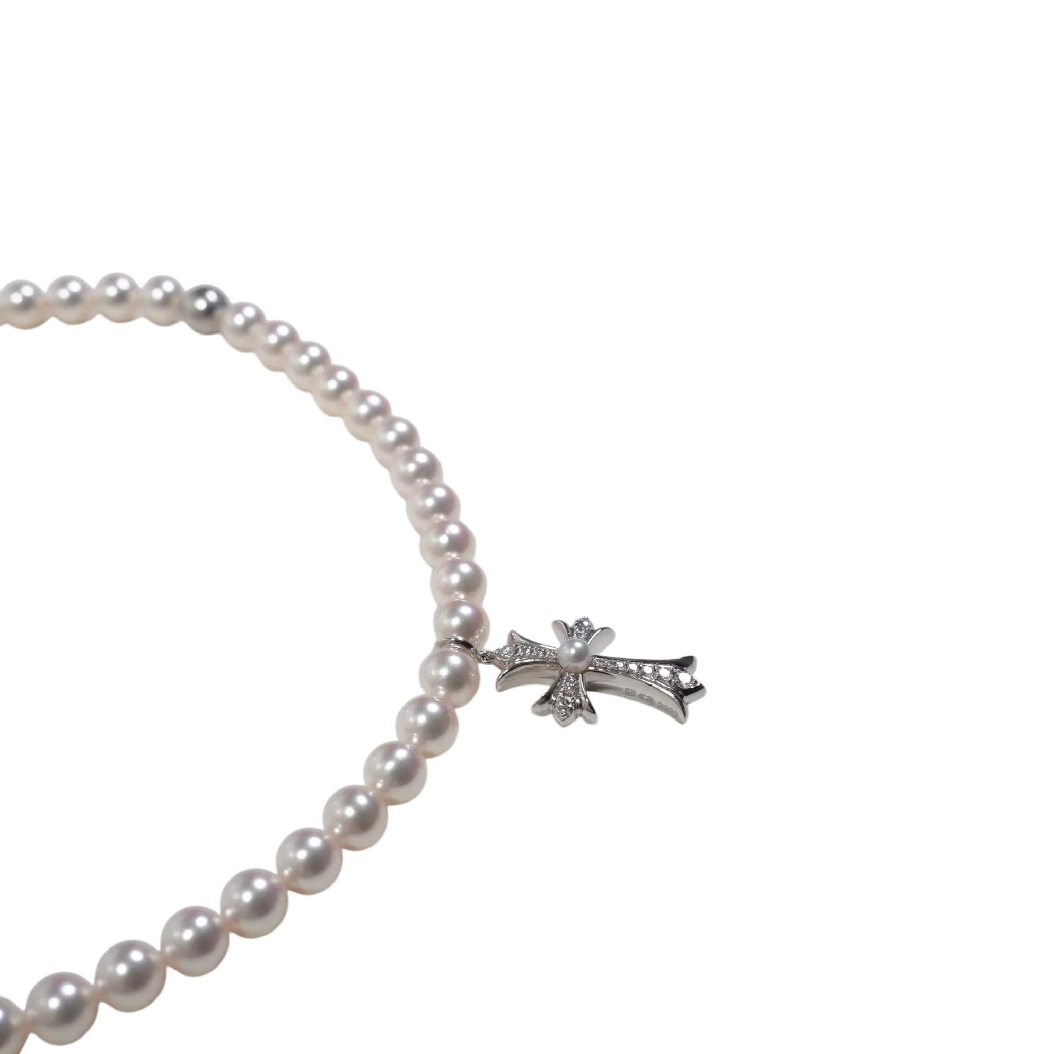 ×ミキモト タイニーファットパール MIKIMOTO TINY FAT CROSS 【ホワイトゴールド パールネックレス】 - Image 2