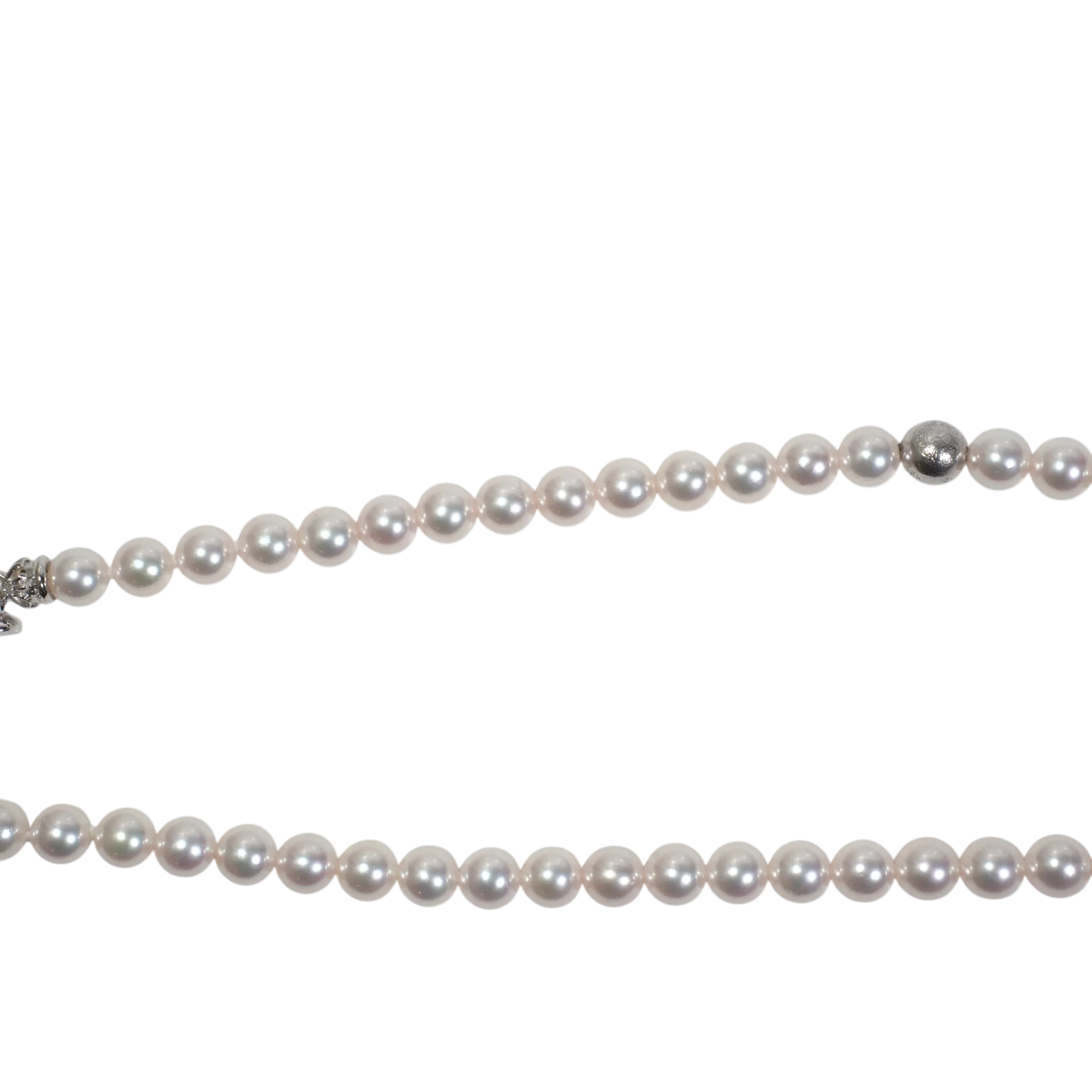 ×ミキモト タイニーファットパール MIKIMOTO TINY FAT CROSS 【ホワイトゴールド パールネックレス】 - Image 4