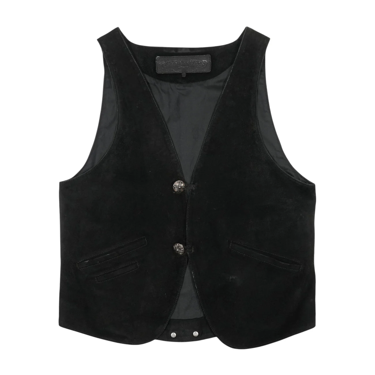 2クロスボールボタン 2B CLASSIC 【スウェードレザーベスト】【ブラック】 SIZE:S
