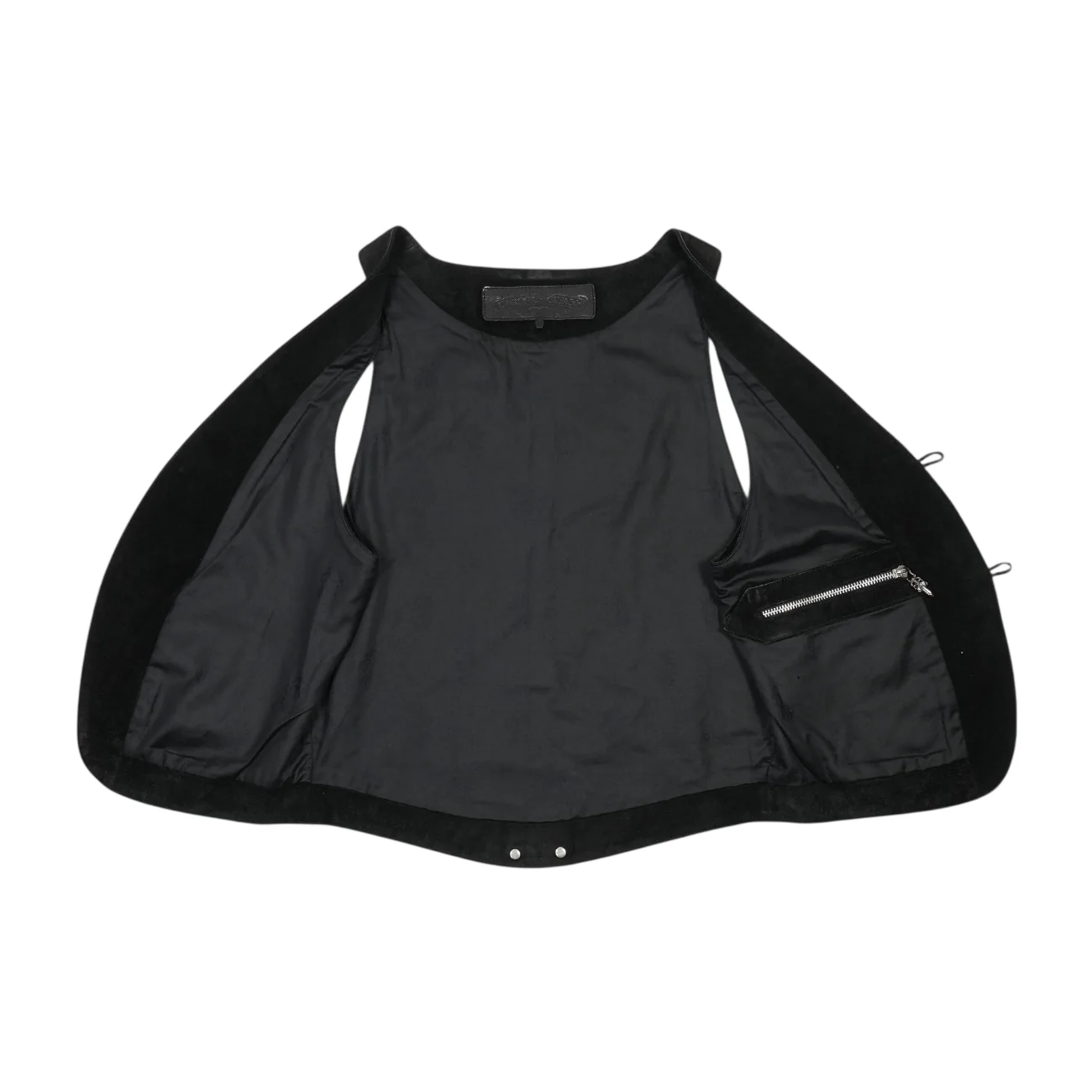 2クロスボールボタン 2B CLASSIC 【スウェードレザーベスト】【ブラック】 SIZE:S - Image 2