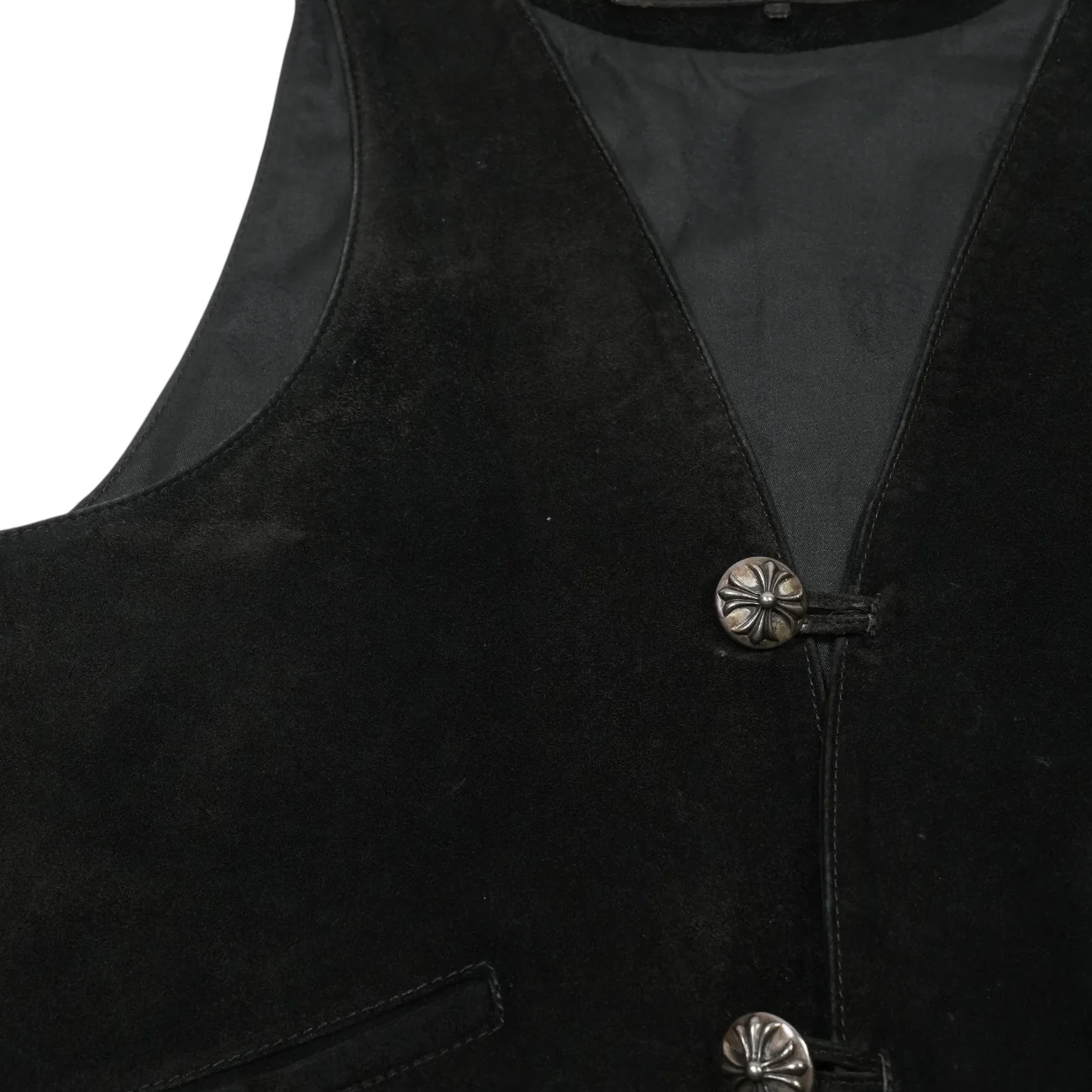 2クロスボールボタン 2B CLASSIC 【スウェードレザーベスト】【ブラック】 SIZE:S - Image 4