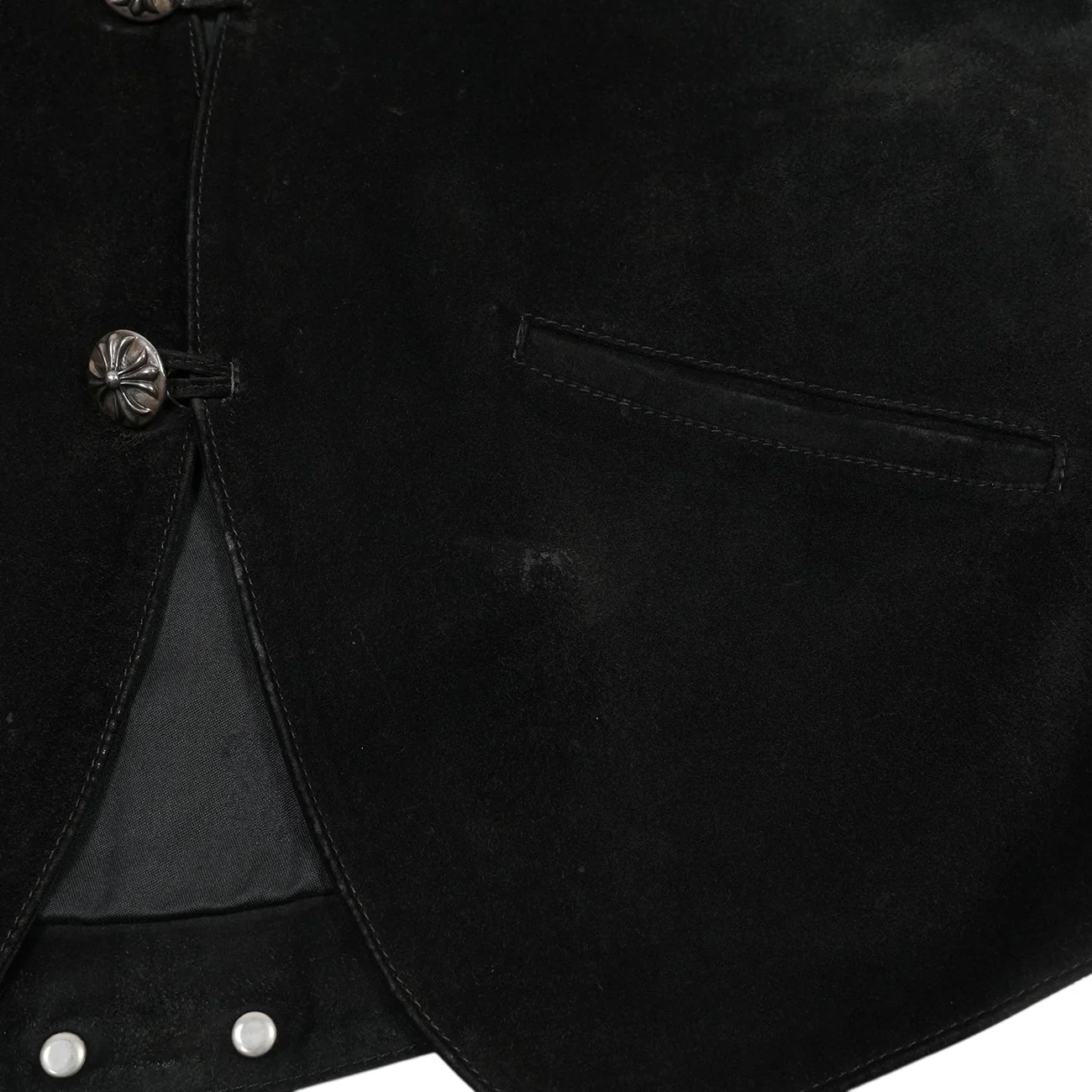 2クロスボールボタン 2B CLASSIC 【スウェードレザーベスト】【ブラック】 SIZE:S - Image 7