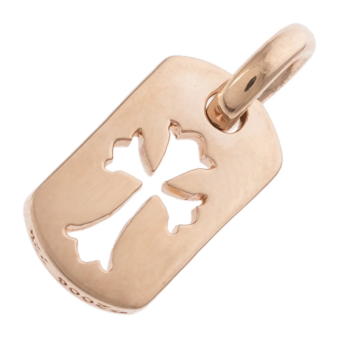 22K タイニーカットアウトクロス ドッグタグ PAVE DIA TINY CO CROSS DOG TAG 【ゴールドネックレストップ チャーム パヴェ ダイヤモンド】 - Image 2