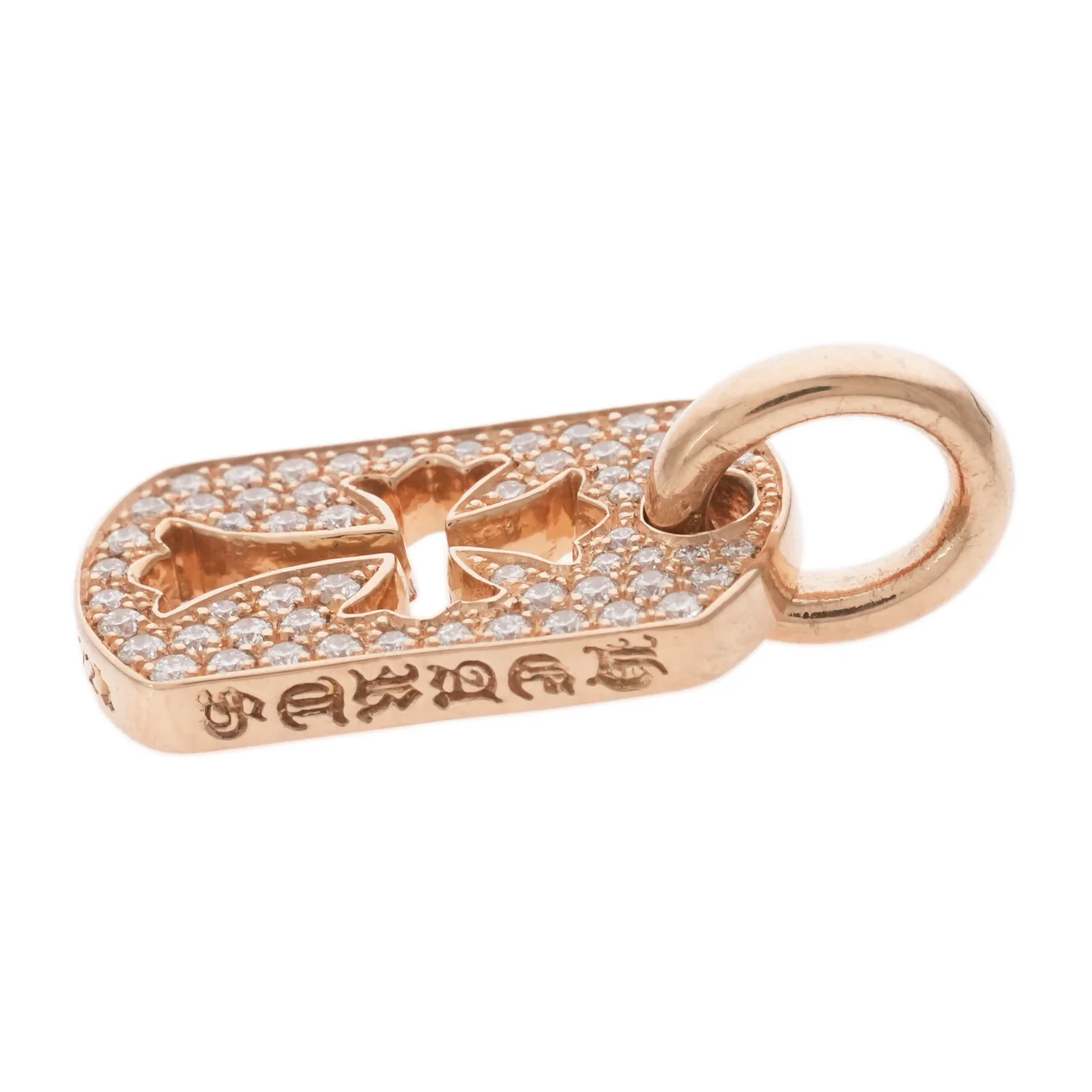 22K タイニーカットアウトクロス ドッグタグ PAVE DIA TINY CO CROSS DOG TAG 【ゴールドネックレストップ チャーム パヴェ ダイヤモンド】 - Image 5