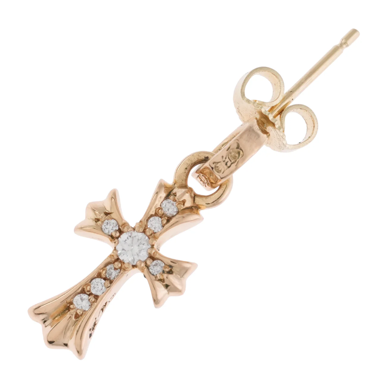 22K ベイビーファットドロップ PAVE DIA CRS BBYFAT DROP 【ゴールドピアス パヴェ ダイヤモンド】キャッチ社外品 - Image 2