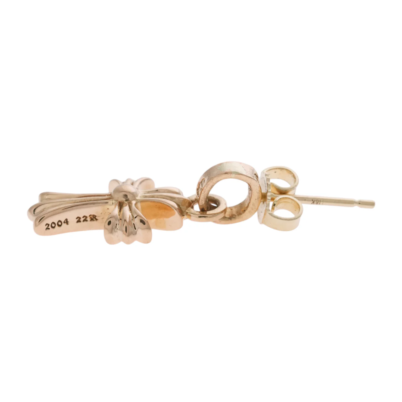 22K ベイビーファットドロップ PAVE DIA CRS BBYFAT DROP 【ゴールドピアス パヴェ ダイヤモンド】キャッチ社外品 - Image 4