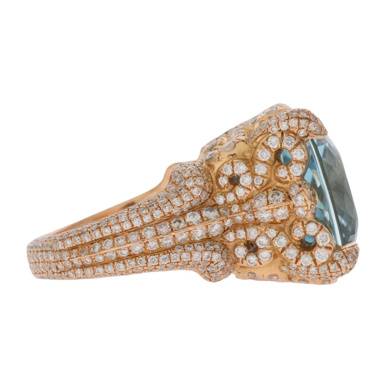 22K バタフライカクテル PAVE DIA COCK TAIL WRAP 【ゴールドリング パヴェ ダイヤモンド】13号 - Image 8