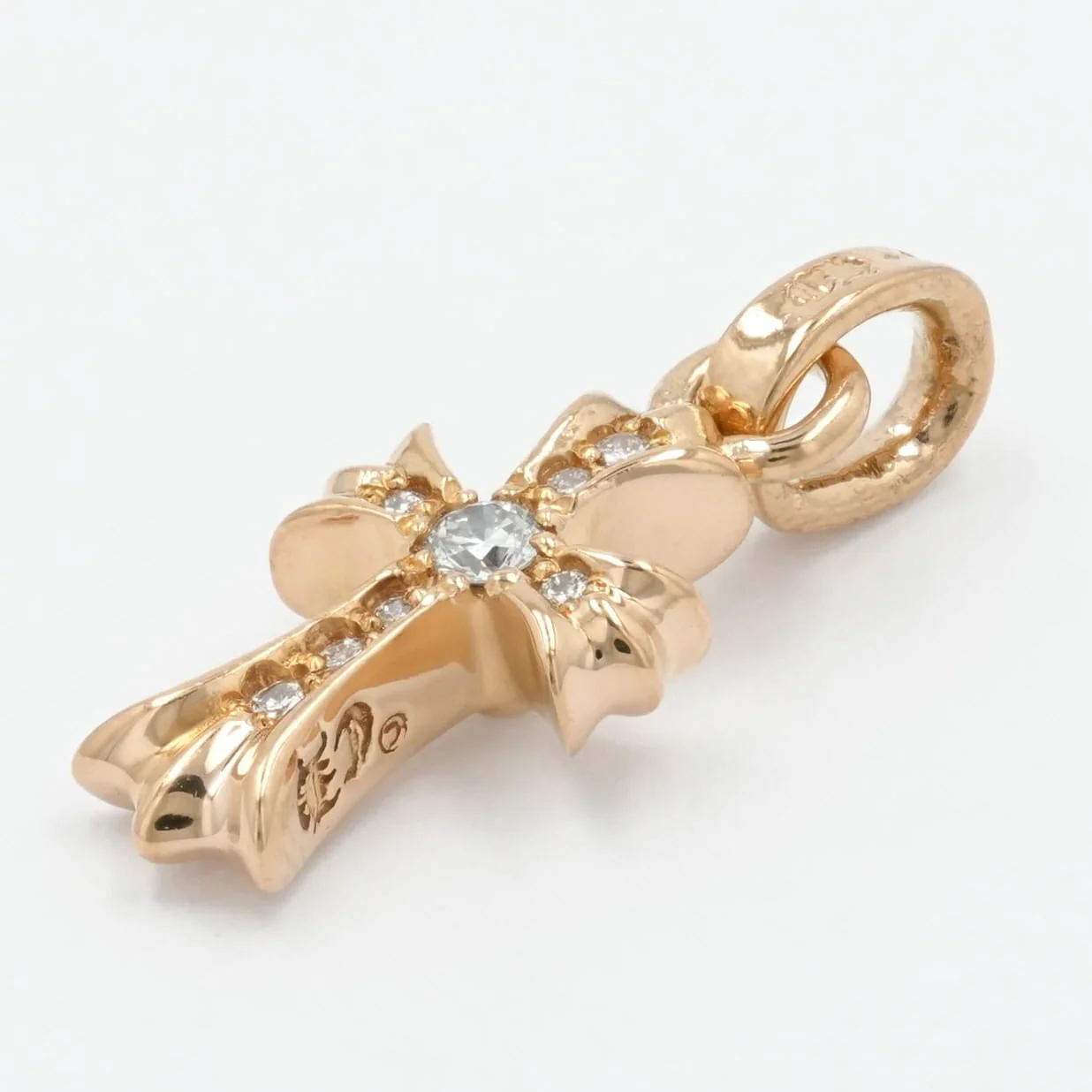 22K ベイビーファット PAVE DIA CRS BBYFAT 【ゴールドネックレストップ チャーム パヴェ ダイヤモンド】