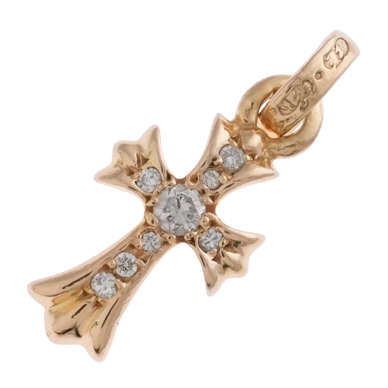 22K ベイビーファット PAVE DIA CRS BBYFAT 【ゴールドネックレストップ チャーム パヴェ ダイヤモンド】