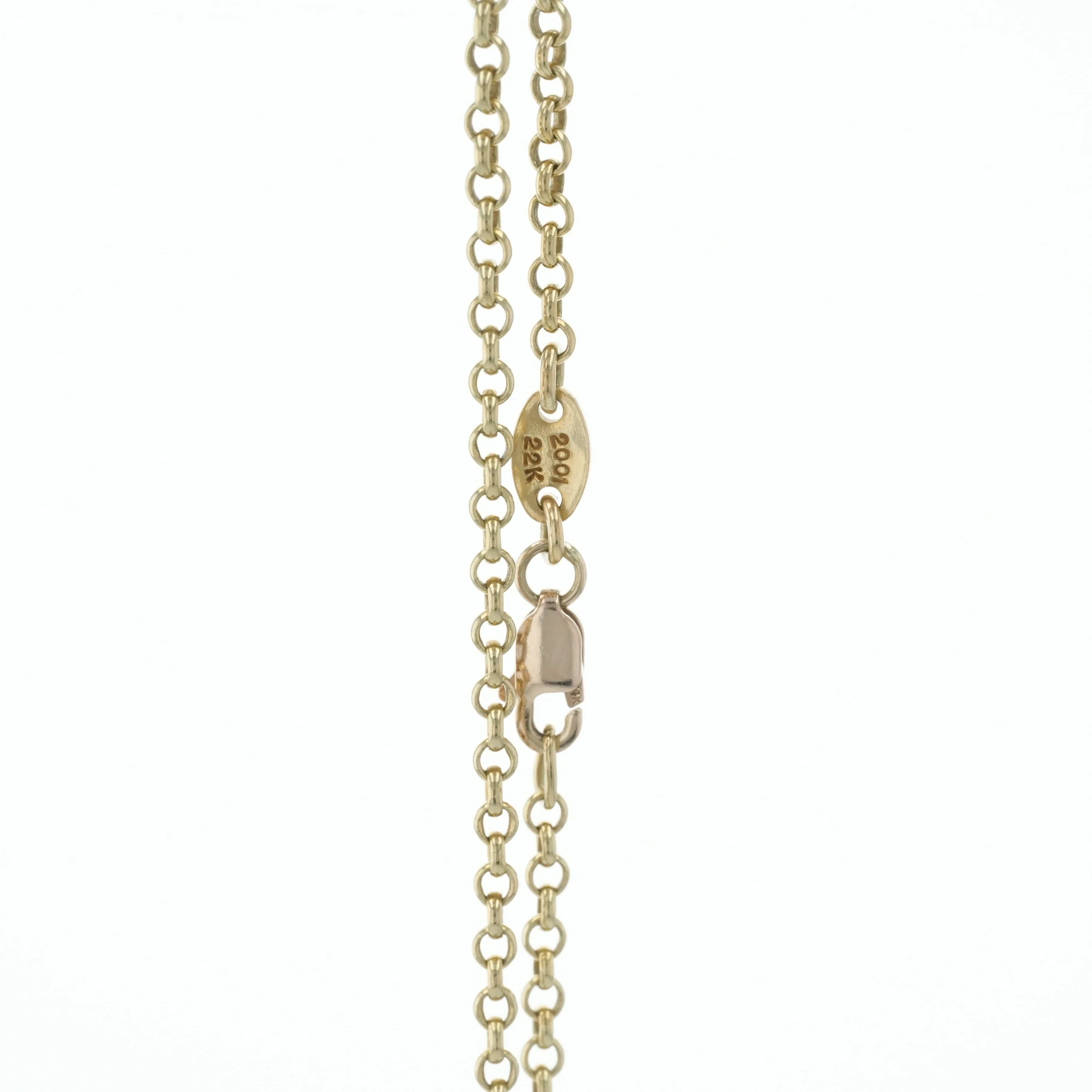 22K ロールチェーン 16インチ R16 NECK CHAIN 【ゴールドネックレス チェーン】 - Image 3
