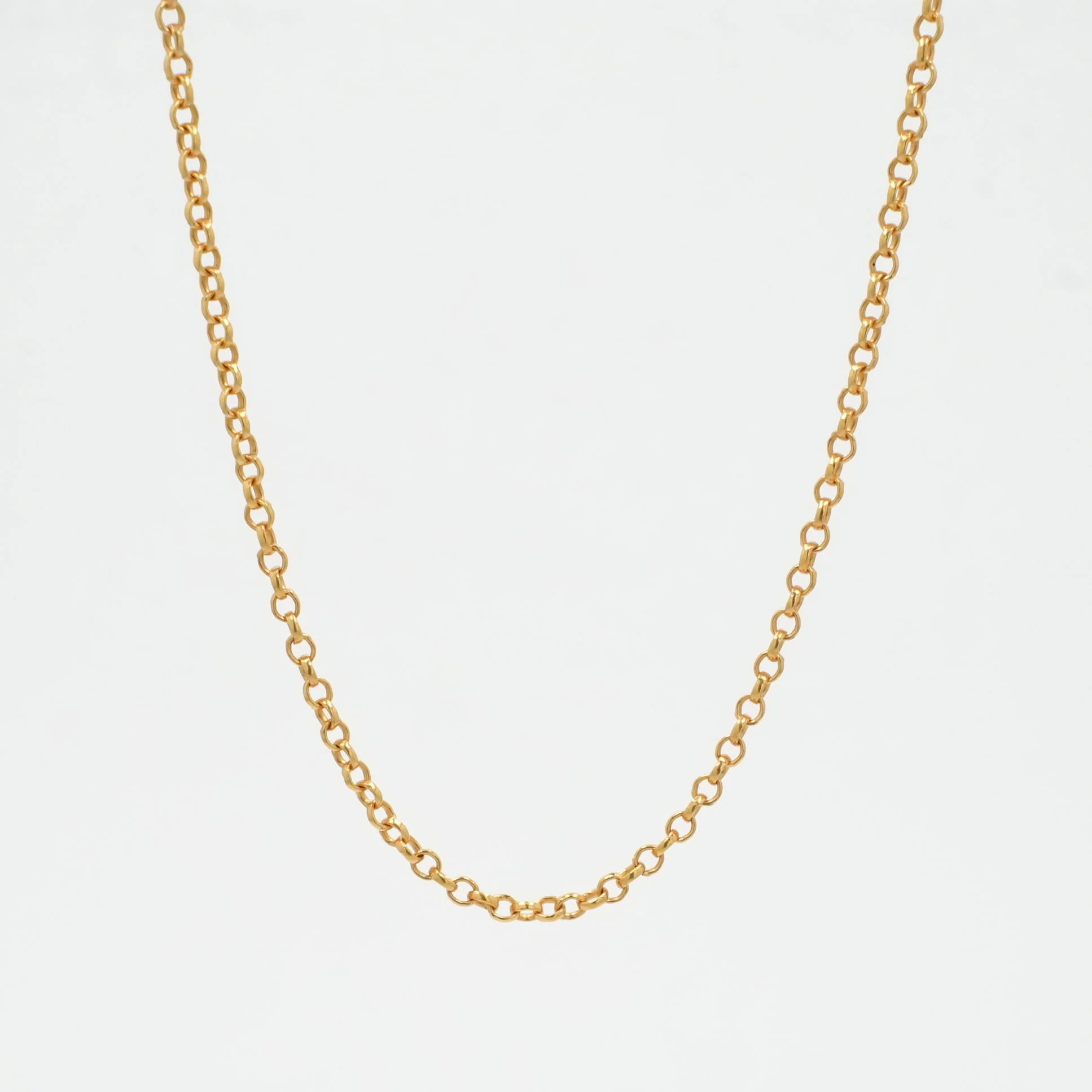 22K ロールチェーン 18インチ R18 NECK CHAIN 【ゴールドネックレス チェーン】