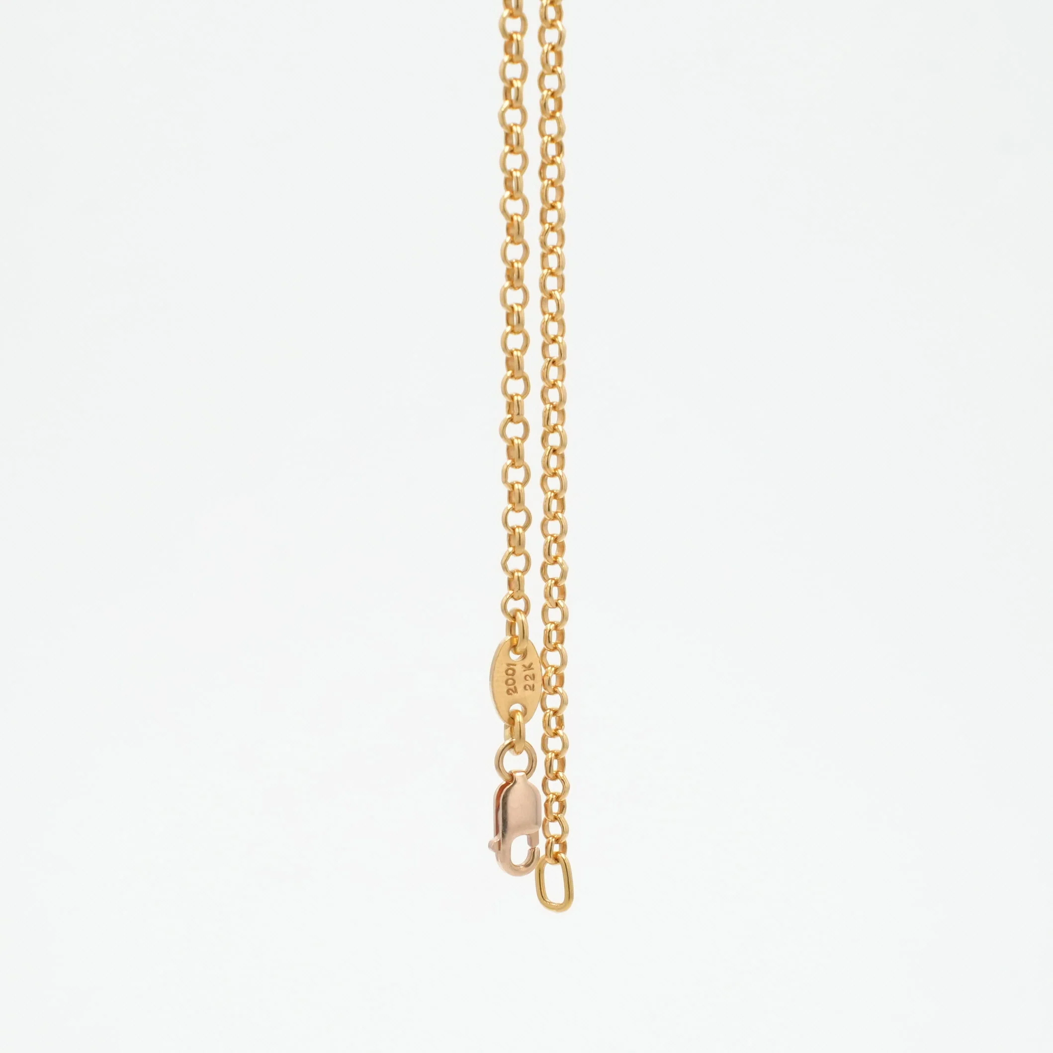22K ロールチェーン 18インチ R18 NECK CHAIN 【ゴールドネックレス チェーン】 - Image 3