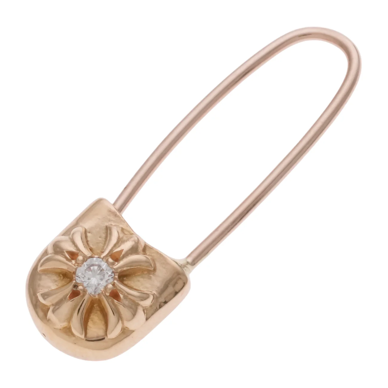 22K セーフティピン 1P DIA CHプラス SAFETY PIN CH PLUS 【ゴールドピアス ダイヤモンド】