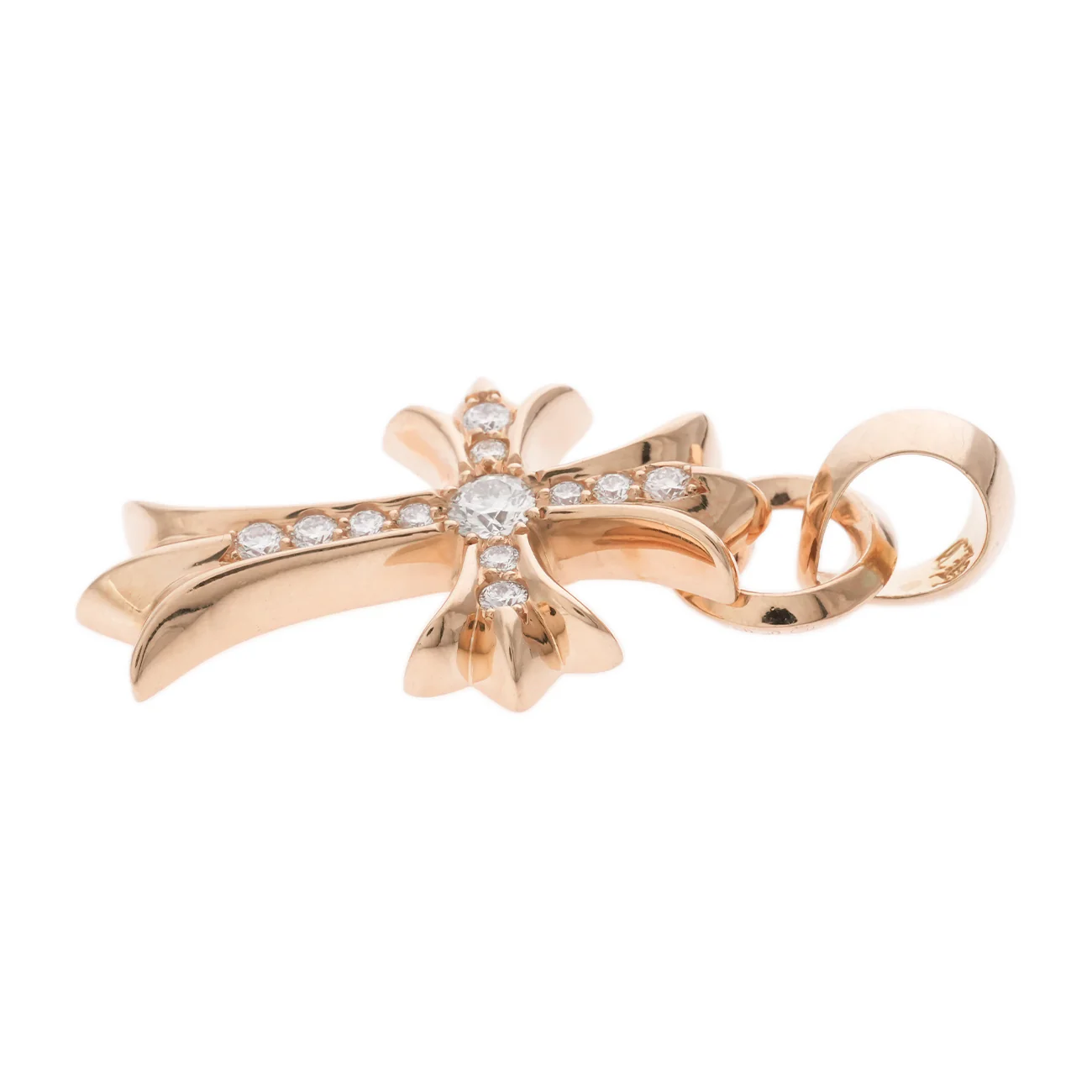 22K スモールCHクロス PAVE DIA ベイル SML CH CROSS BALE 【ゴールドネックレストップ ペンダント パヴェ ダイヤモンド】 - Image 4