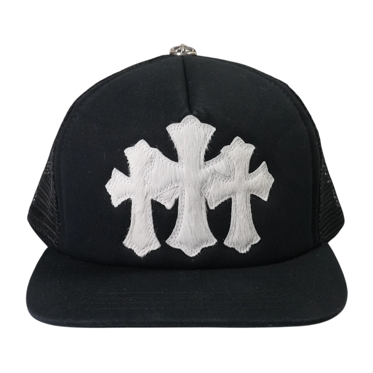 3クロスパッチハラコ 【トラッカーキャップ/TRUCKER CAP】【ブラック】 SIZE:ONE