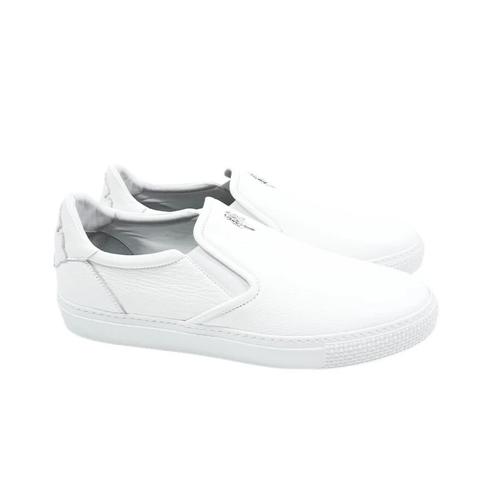 SLIP ON BLK CALF スリッポン CHプラスレザーパッチダガー付レザースニーカー SIZE:46 - Image 3