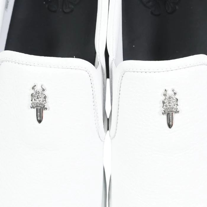 SLIP ON BLK CALF スリッポン CHプラスレザーパッチダガー付レザースニーカー SIZE:46 - Image 8