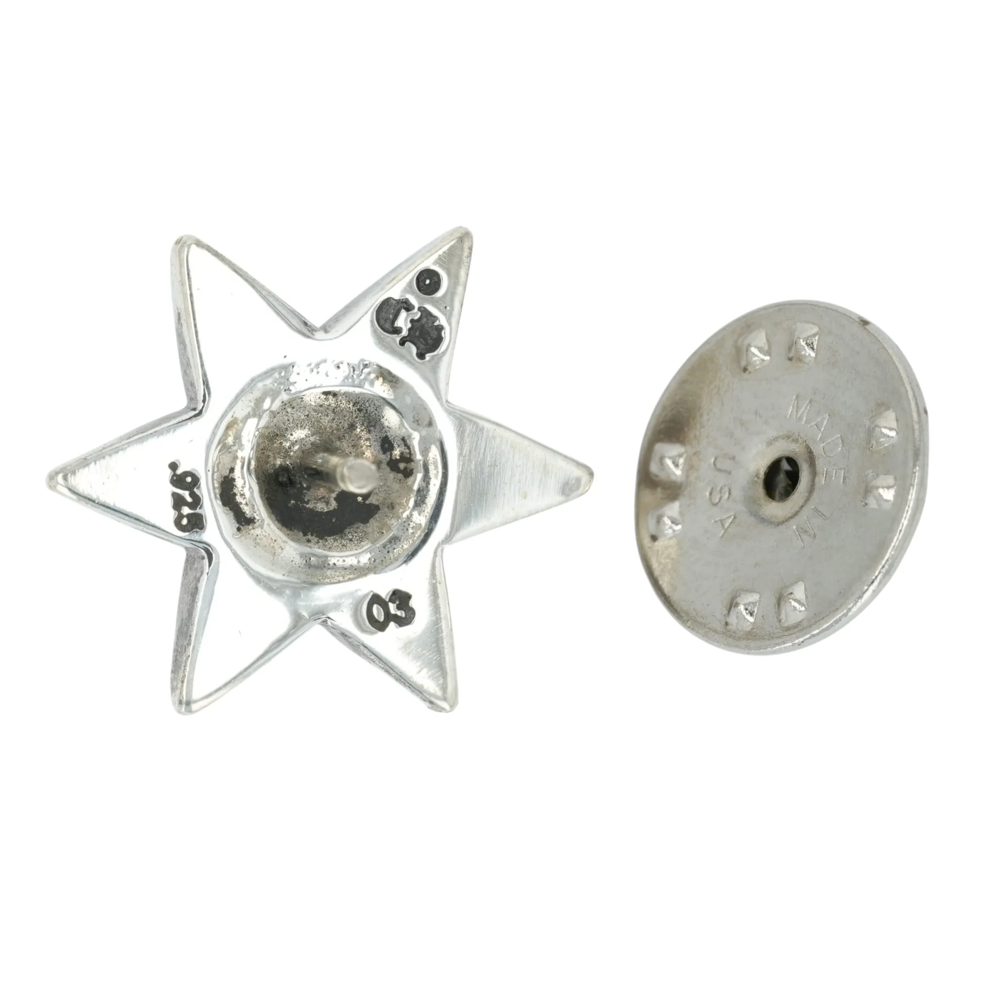 6Pスター 6POINT STAR 【シルバーピンバッジ】 - Image 4