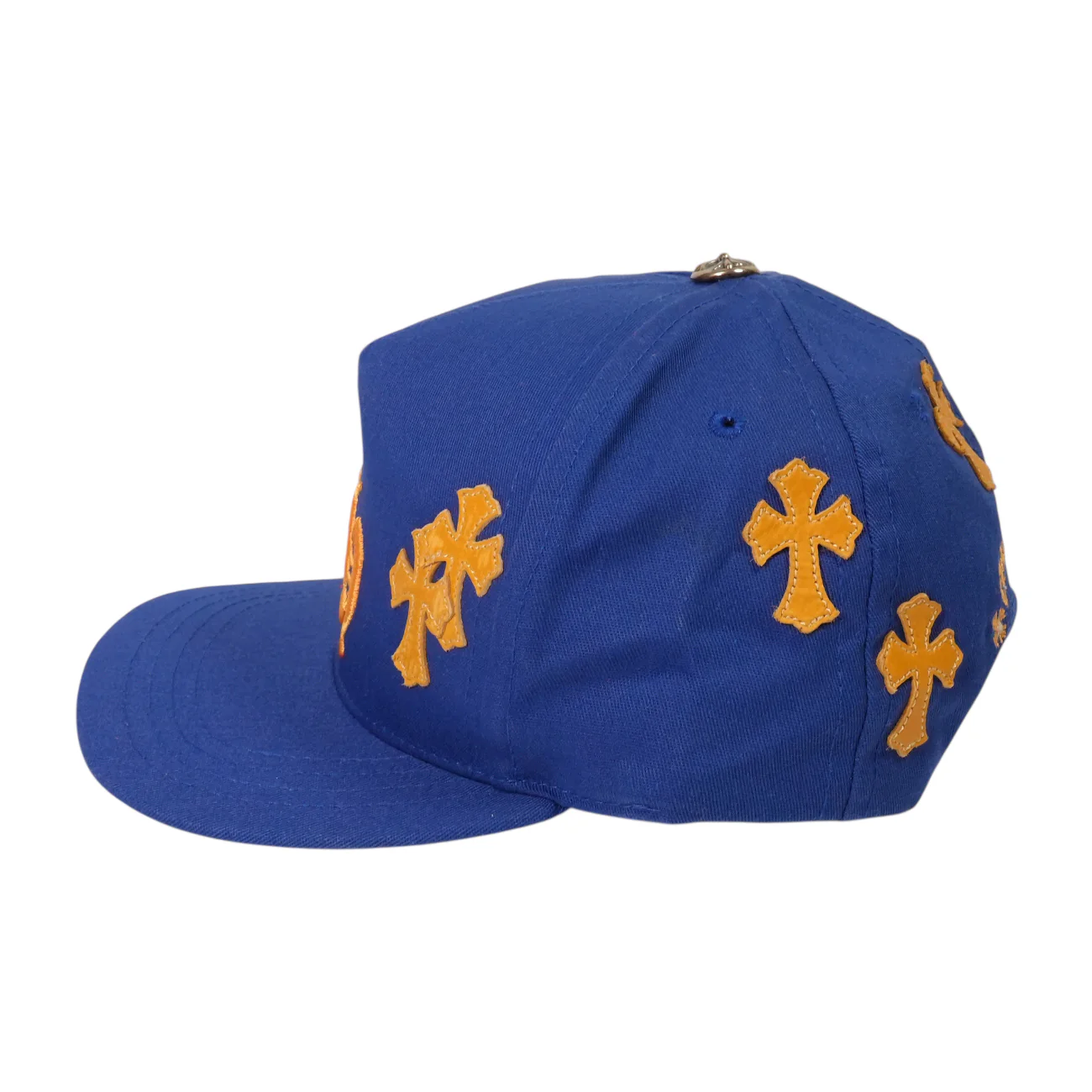 CH刺繍クロスパッチ付き 【ベースボールキャップ/BASEBALL CAP】【ブルー×オレンジ】 SIZE:ONE - Image 2