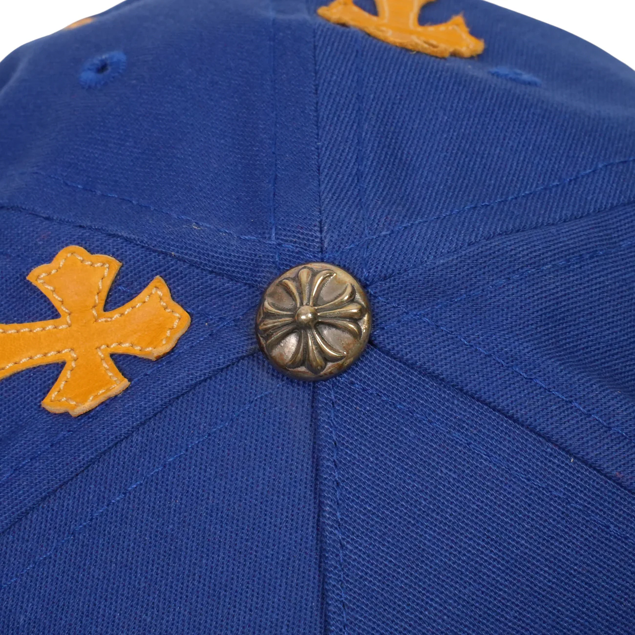 CH刺繍クロスパッチ付き 【ベースボールキャップ/BASEBALL CAP】【ブルー×オレンジ】 SIZE:ONE - Image 5