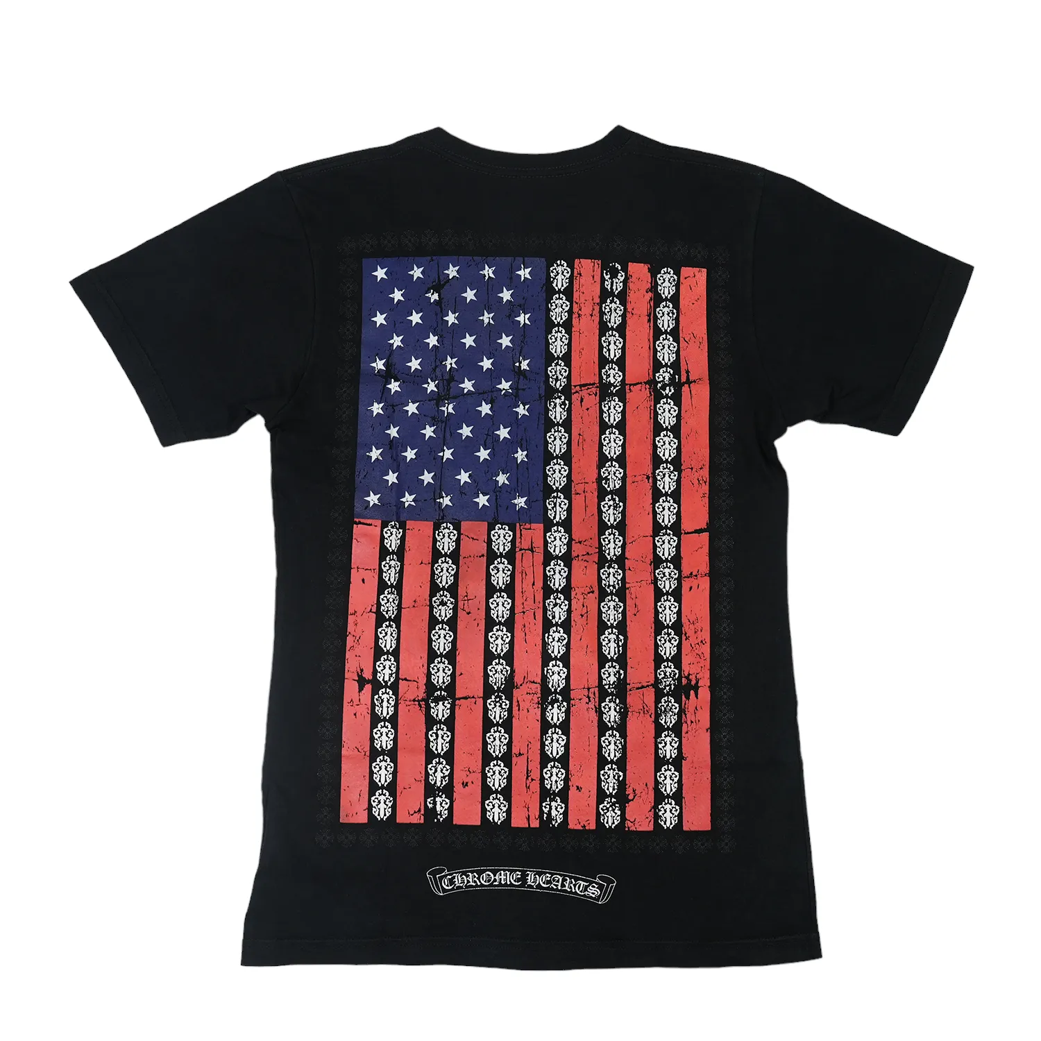 CH T-SHRT/1 アメリカンフラッグバックプリントTシャツ S※プリント割れ有 - Image 2