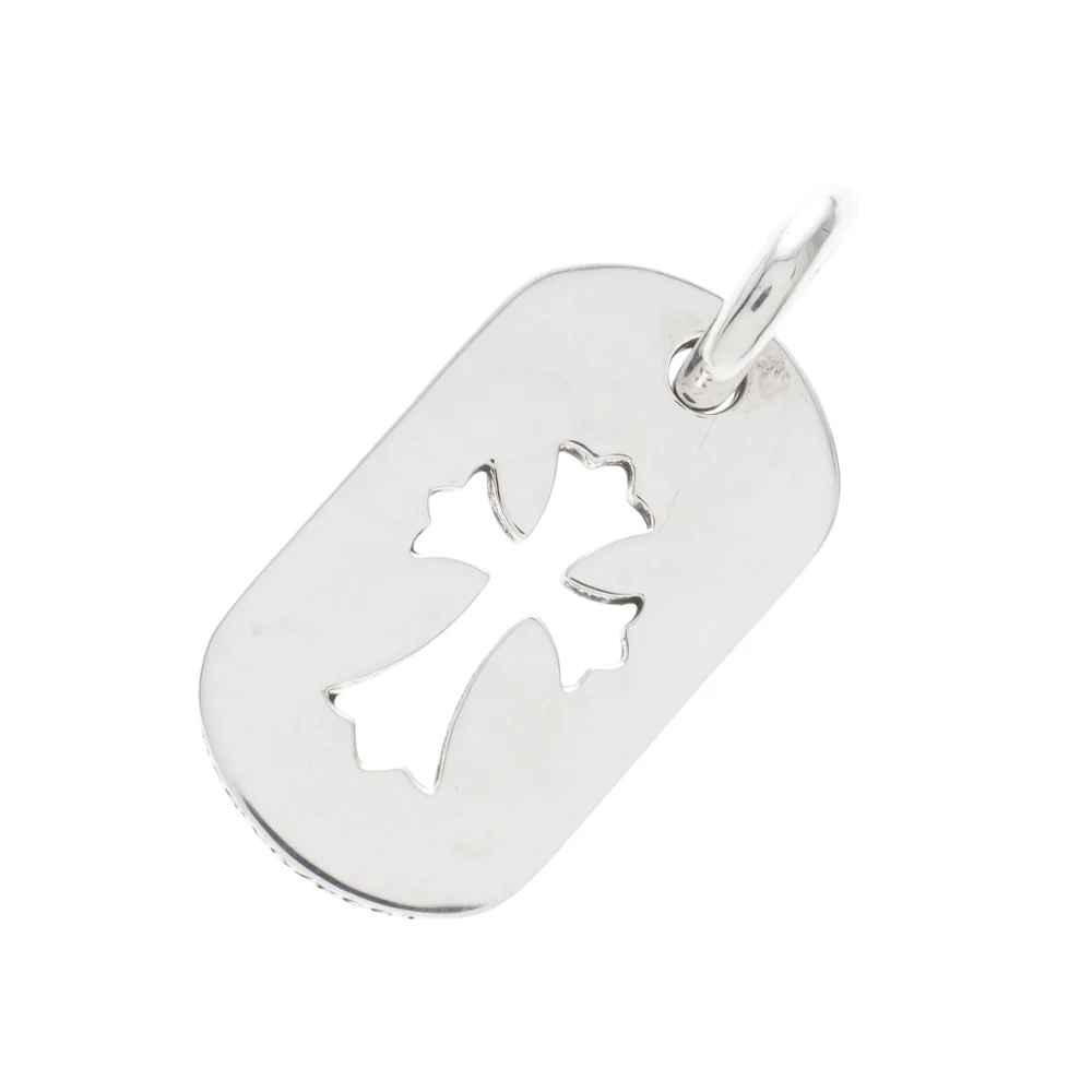 D/TAG SML CO CRS/カットアウトクロスドッグタグ スモールドッグタグネックレストップ