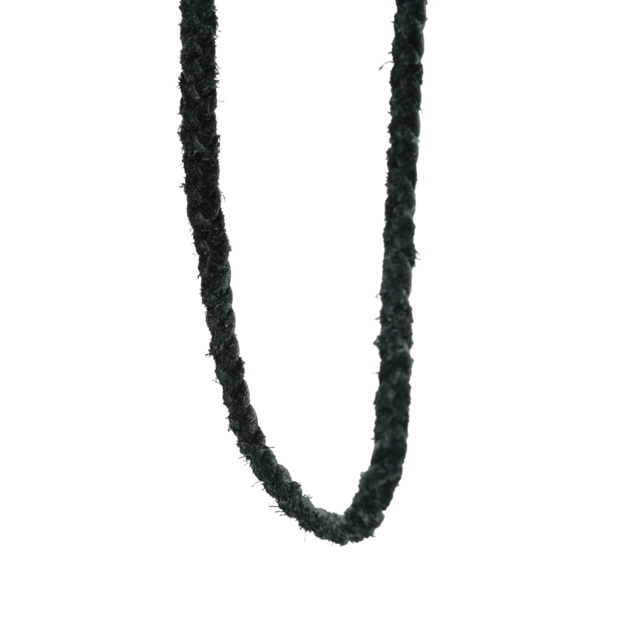 LEATHER BRAID スクロールレザーブレード シルバーネックレス - Image 2