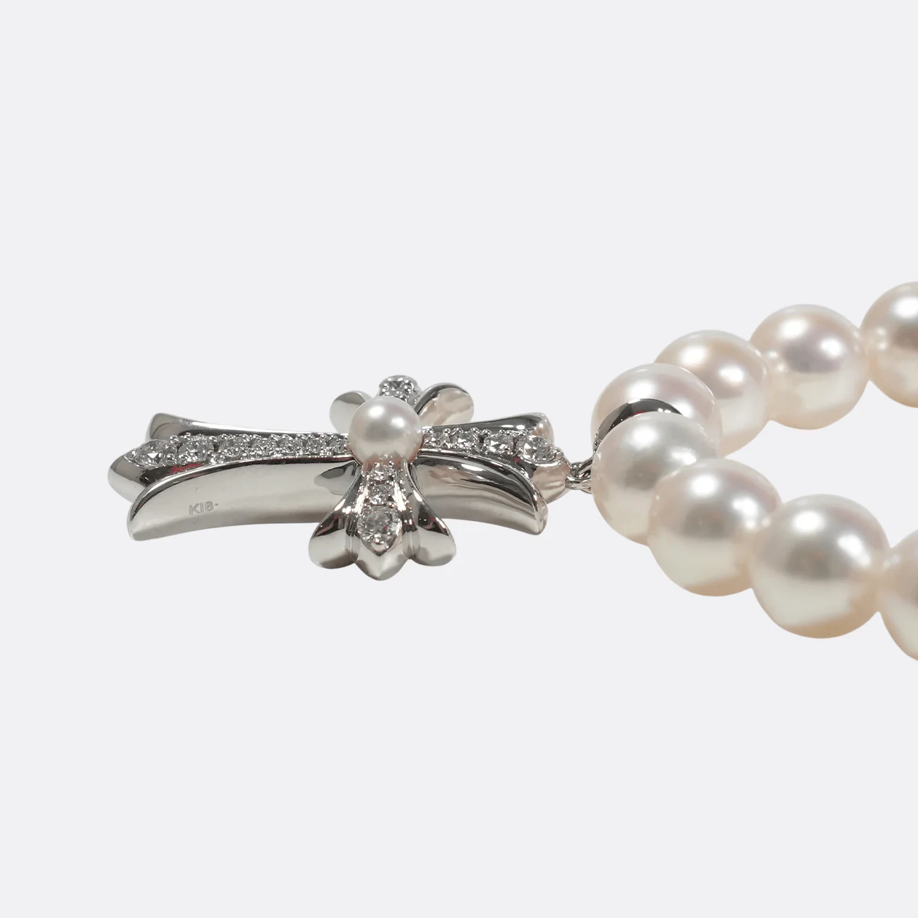 ×ミキモト タイニーファットパール MIKIMOTO TINY FAT CROSS 【ホワイトゴールド パールネックレス】【新品】 - Image 4