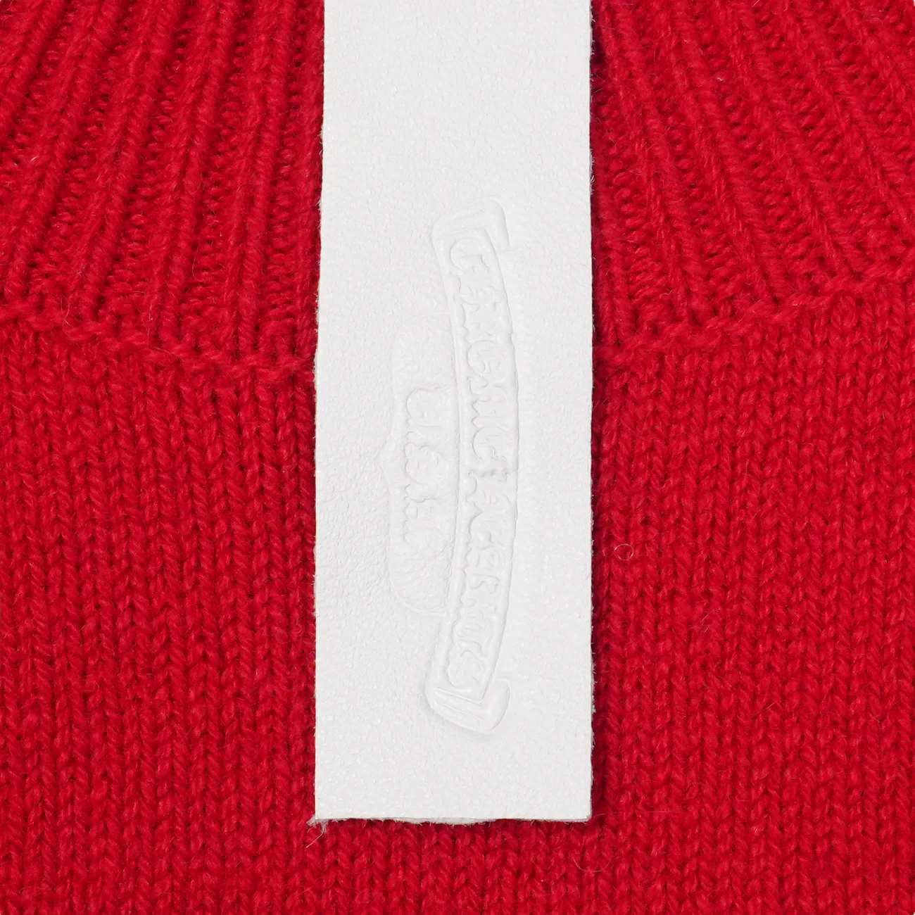 SAILIN ON レザーパッチ付き【カシミアニット】【レッド】 SIZE:L - Image 3