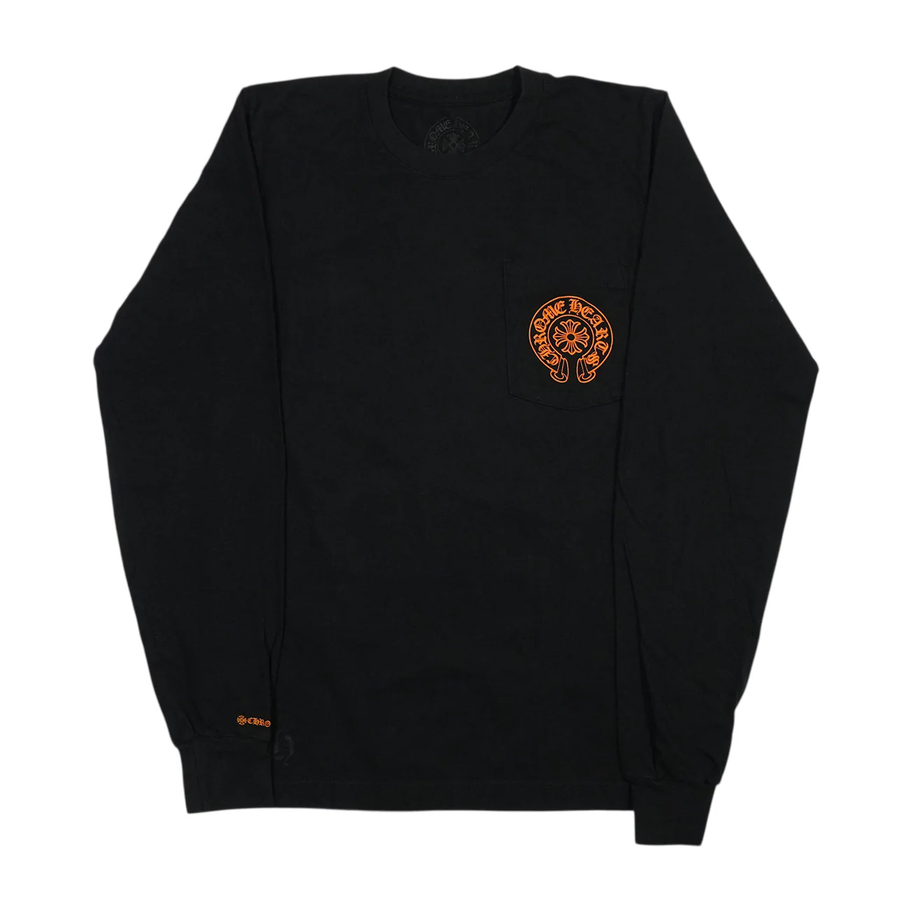 STAFF ホースシューバックプリント 【カットソー】【ブラック×オレンジ】 SIZE:S