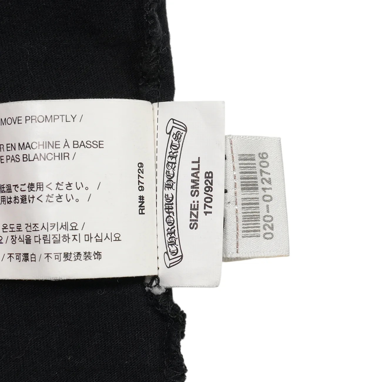 CHプラスバックプリント 【Tシャツ】【ブラック】 SIZE:S - Image 8