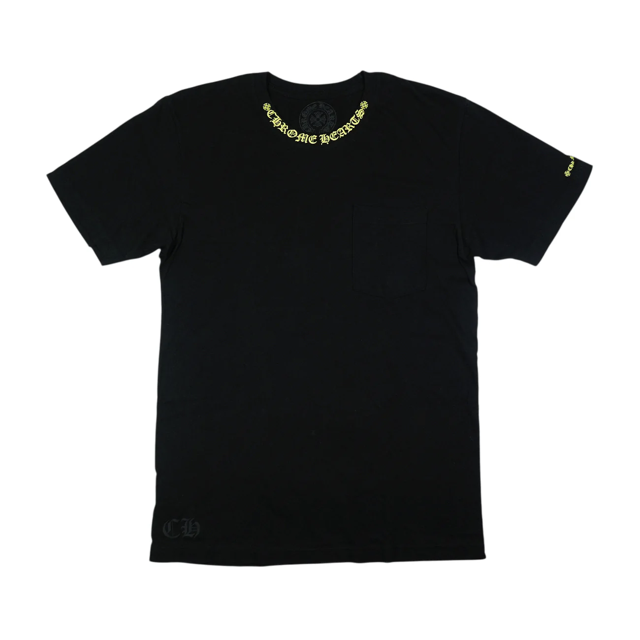 T-SHRT 1 ネックロゴプリントTシャツ M