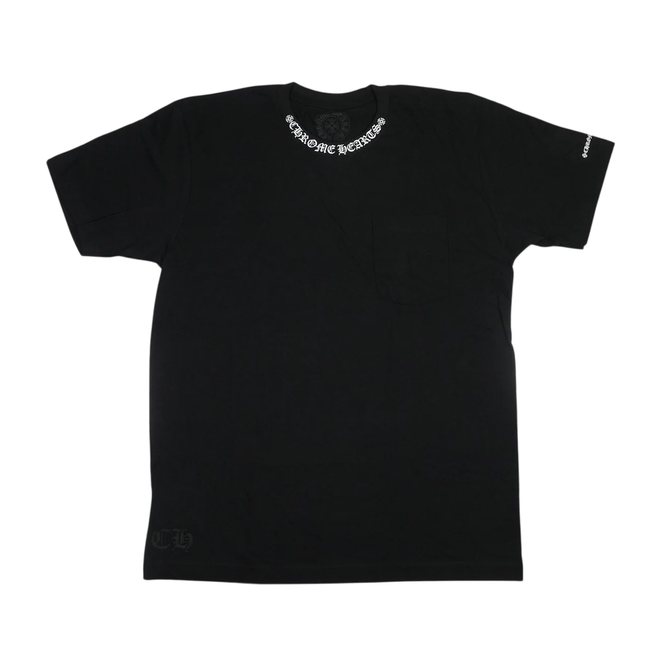 ネックロゴプリント 【Tシャツ】【ブラック×ホワイト】【新品】 SIZE:L