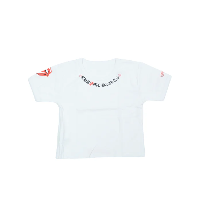 リップアンドタンネックプリントTシャツ