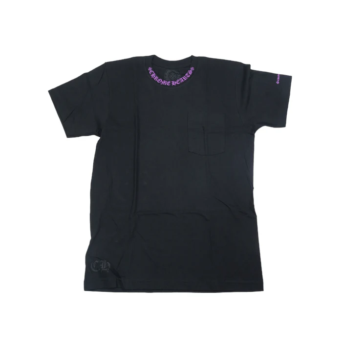 T-SHRT 1 ネックロゴプリントTシャツ M