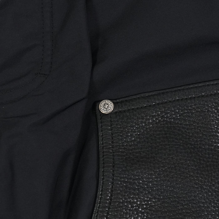 CARPENTER DOUBLE KNEE クロスパッチ付きレザー切替ナイロンカーペンターロングパンツ 32 - Image 3