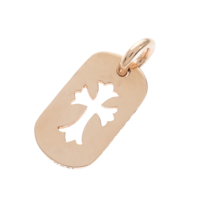 22K スモールカットアウトクロス ドッグタグ SML CO CROSS DOG TAG 【ゴールドネックレストップ チャーム】 - Image 2