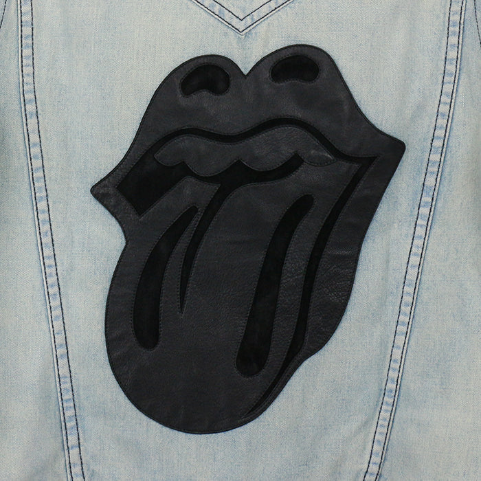 リップアンドタン LIPS TONGUE レザーパッチ付き 【レザー切替デニムジャケット】【インディゴ】 SIZE:S - Image 7
