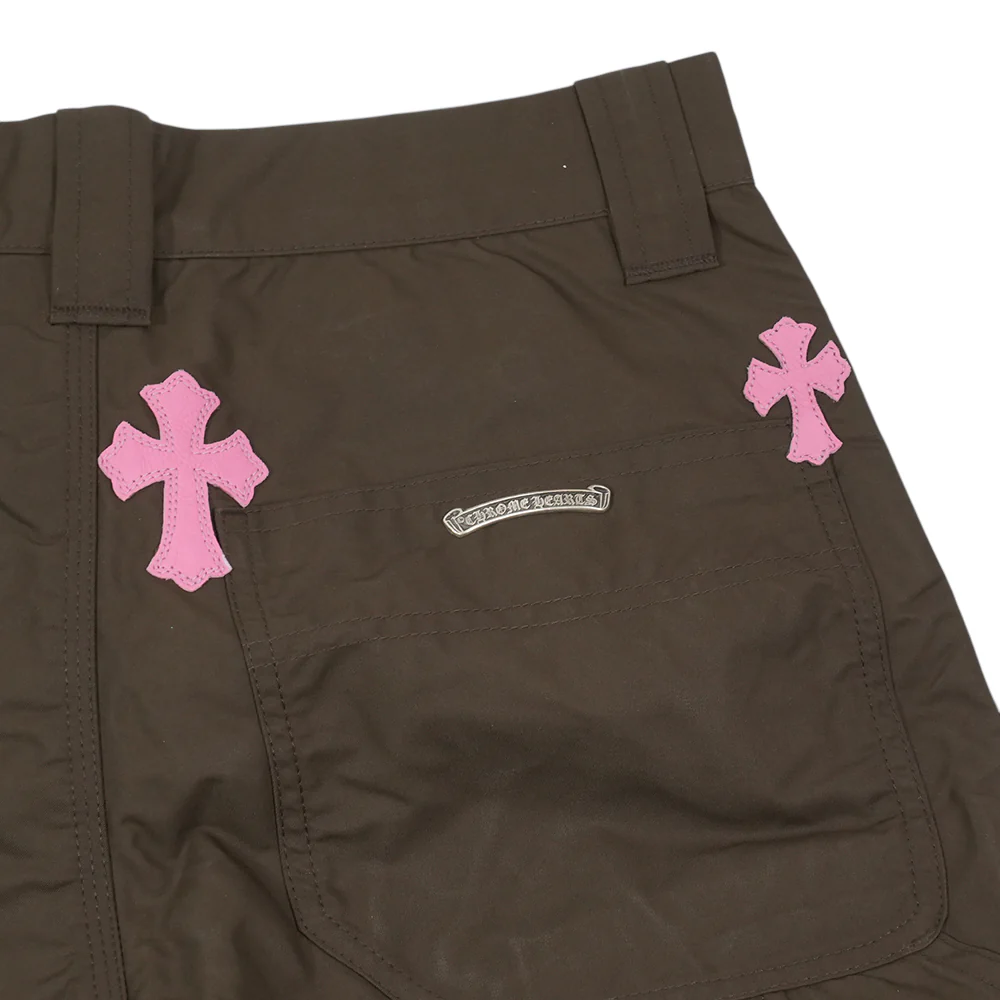 CARPENTER クロスパッチ付きレザー切替ナイロンカーペンターハーフパンツ 27 - Image 5