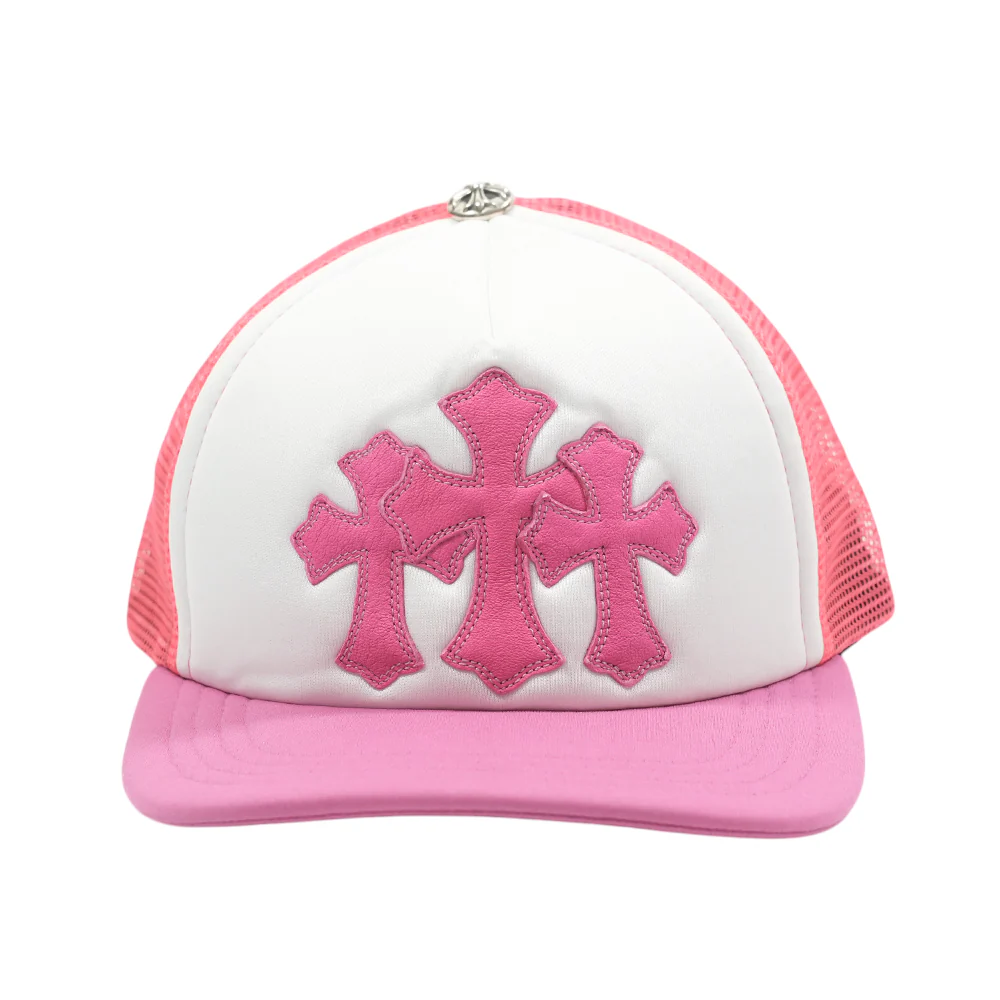 TRUCKER CAP トラッカーキャップ 3セメタリーレザーパッチメッシュ帽子