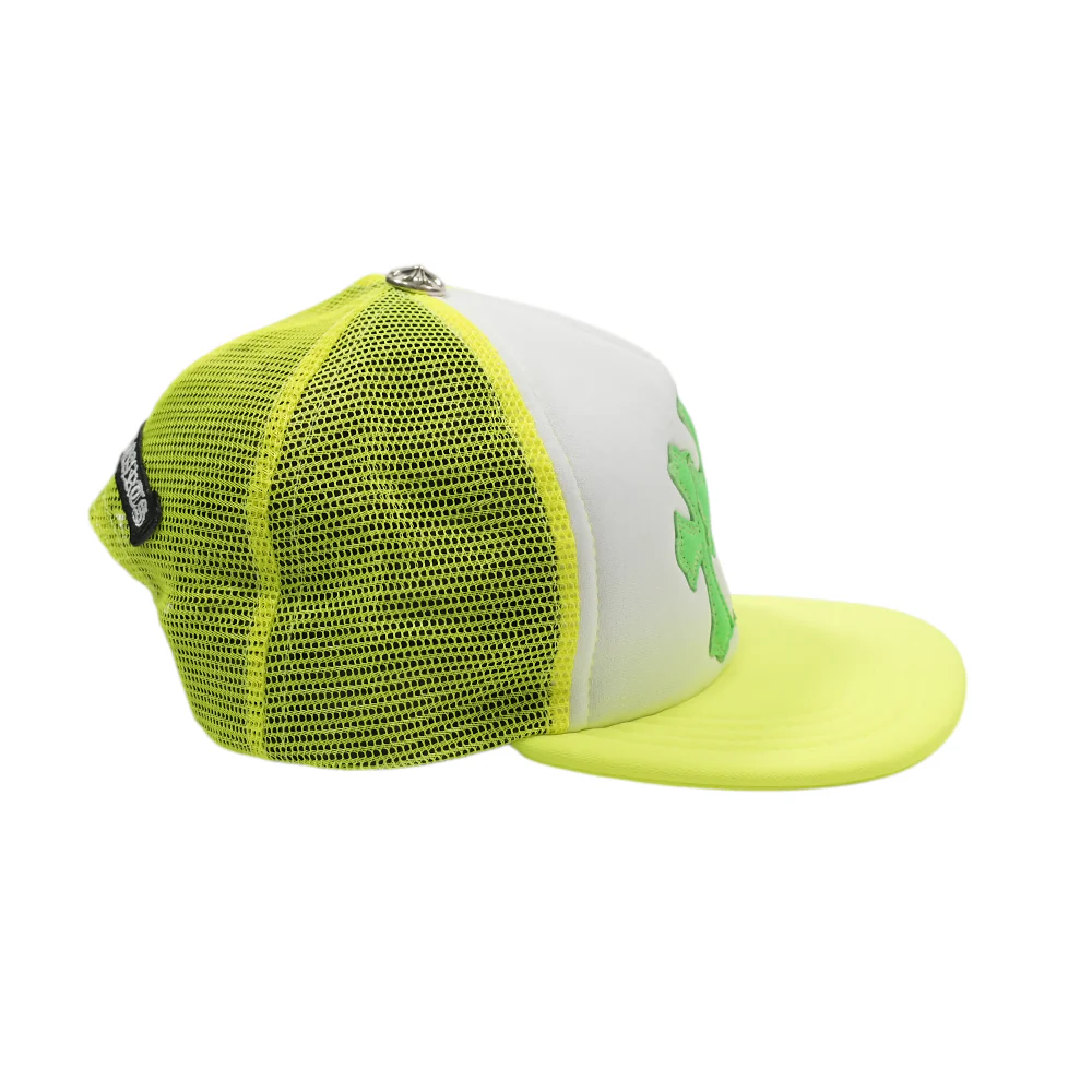TRUCKER CAP トラッカーキャップ CHクロスパッチレザーメッシュキャップ帽子 - Image 3