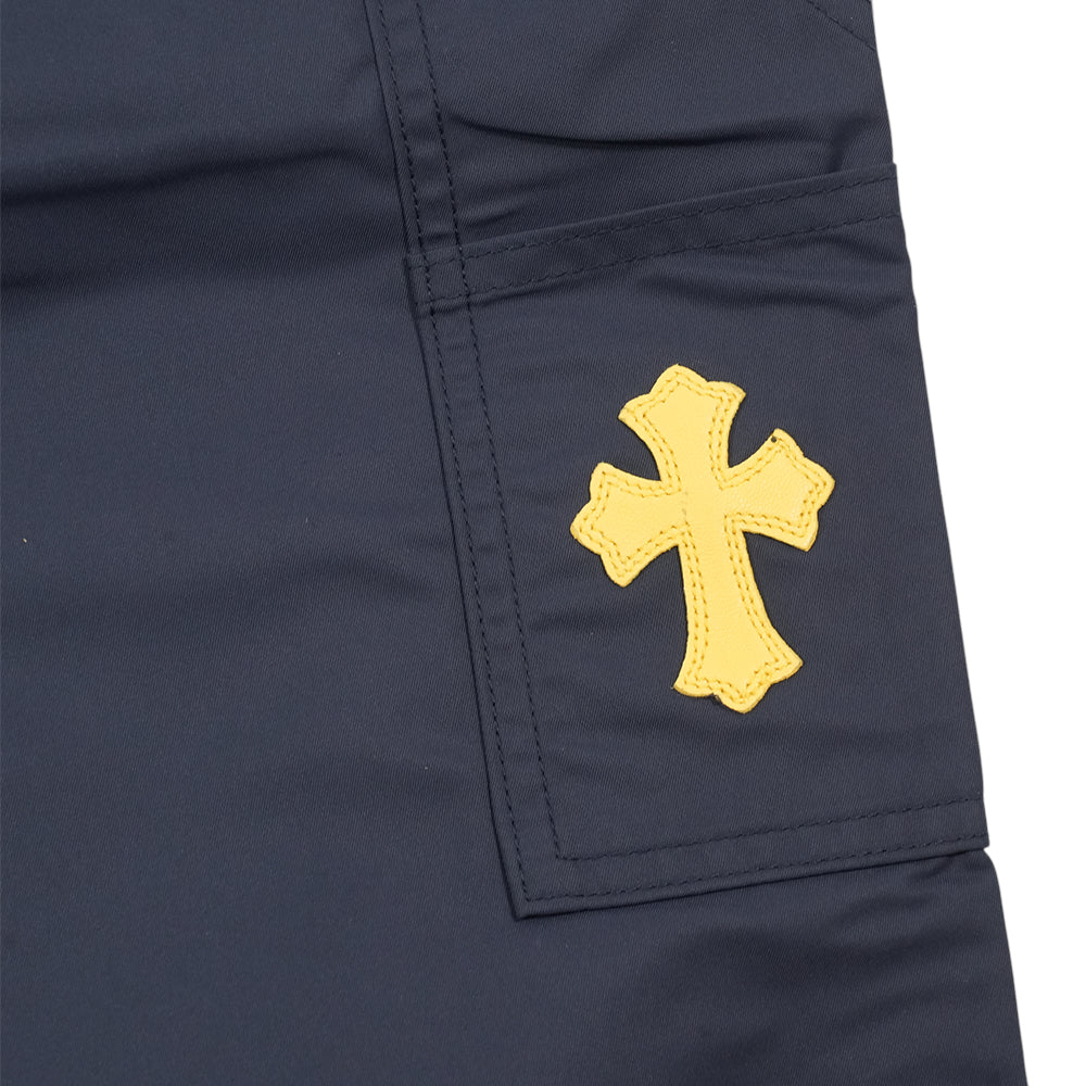 CARPENTER DOUBLE KNEE クロスパッチ付きレザー切替ナイロンカーペンターロングパンツ 34 - Image 9