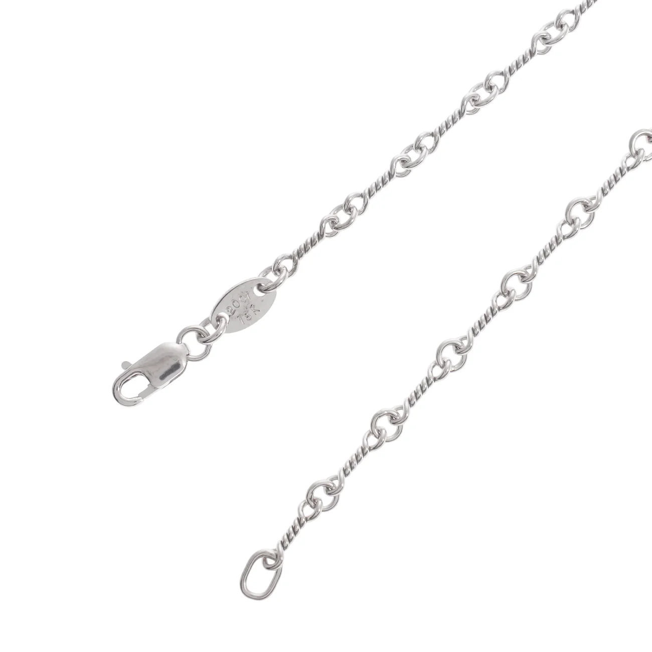 18KWG ツイストチェーン 24インチ T24 NECK CHAIN 【ホワイトゴールドネックレス チェーン】 - Image 2