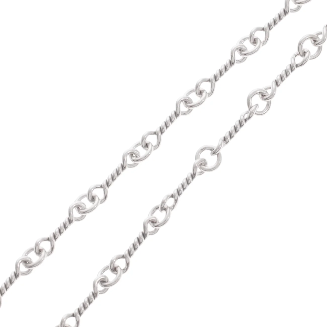 18KWG ツイストチェーン 24インチ T24 NECK CHAIN 【ホワイトゴールドネックレス チェーン】 - Image 3
